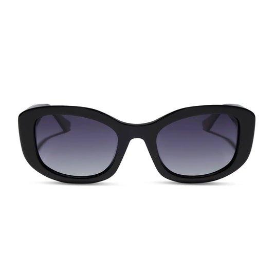 MIRANDA - BLACK + GREY GRADIENT + POLARIZED SUNGLASSES
