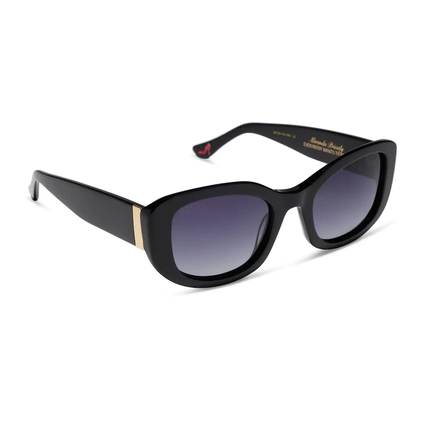 MIRANDA - BLACK + GREY GRADIENT + POLARIZED SUNGLASSES