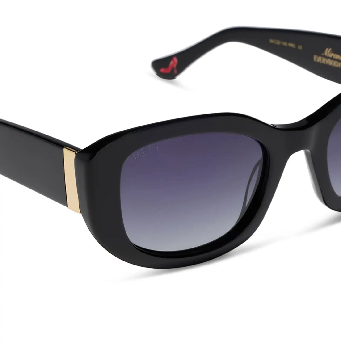 MIRANDA - BLACK + GREY GRADIENT + POLARIZED SUNGLASSES
