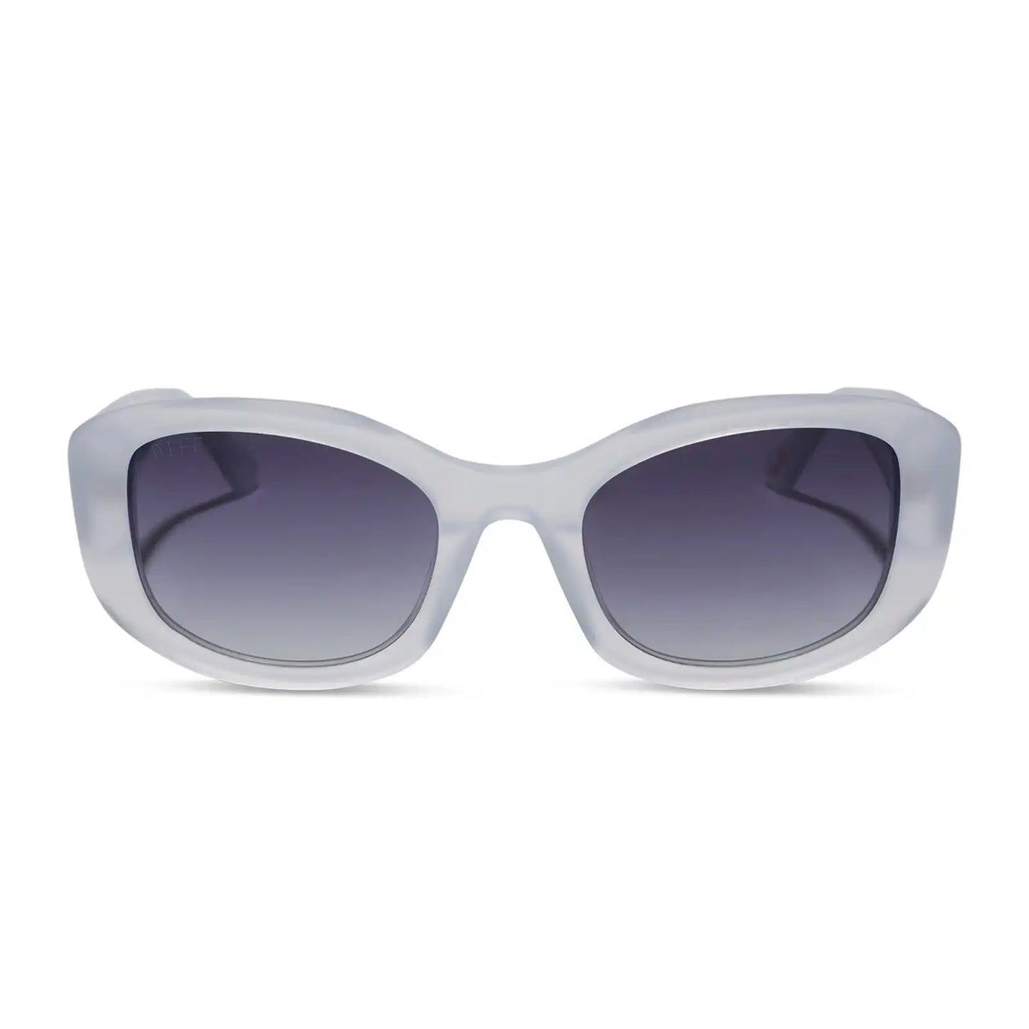 MIRANDA - MILKY WHITE + GREY GRADIENT + POLARIZED SUNGLASSES