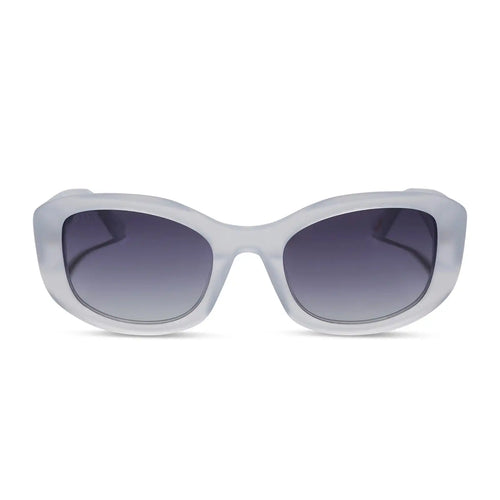 MIRANDA - MILKY WHITE + GREY GRADIENT + POLARIZED SUNGLASSES