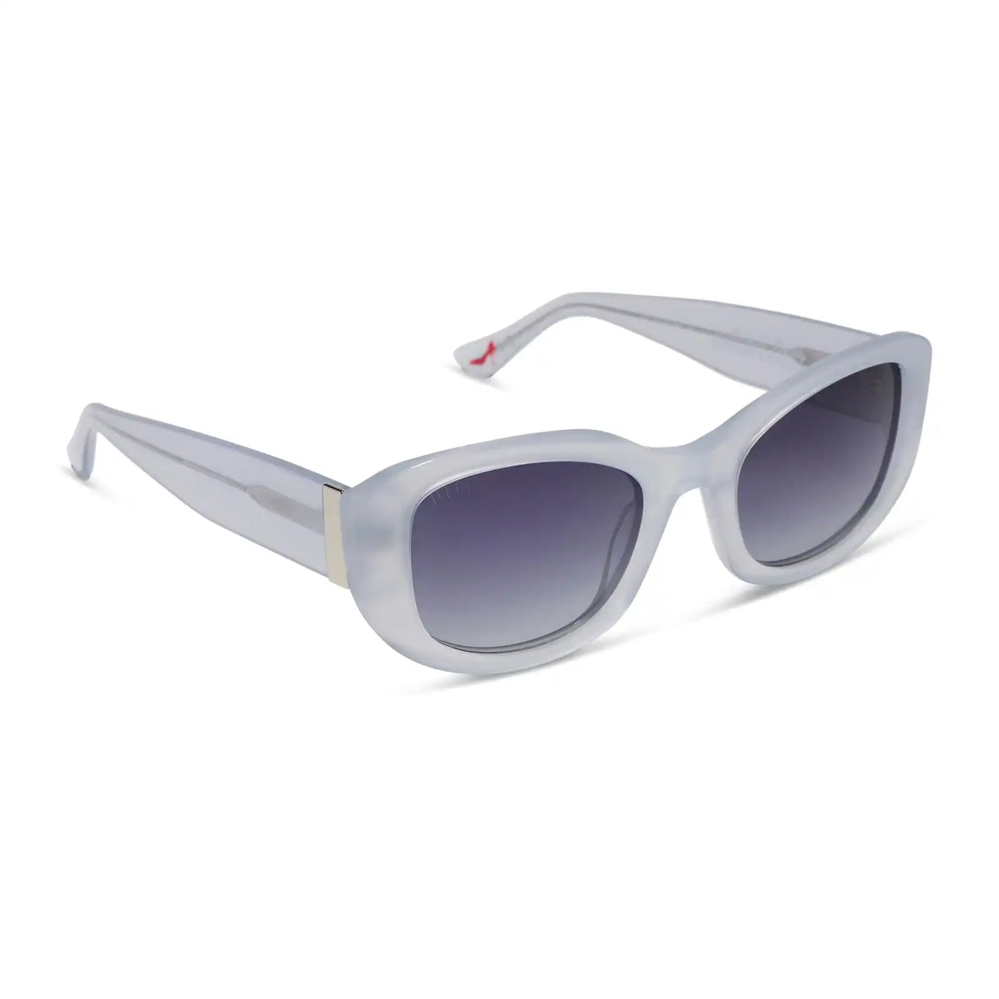 MIRANDA - MILKY WHITE + GREY GRADIENT + POLARIZED SUNGLASSES