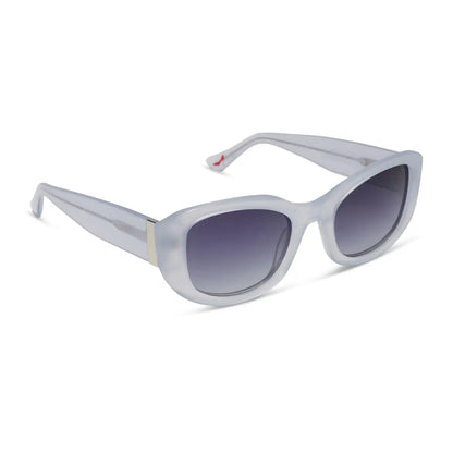 MIRANDA - MILKY WHITE + GREY GRADIENT + POLARIZED SUNGLASSES