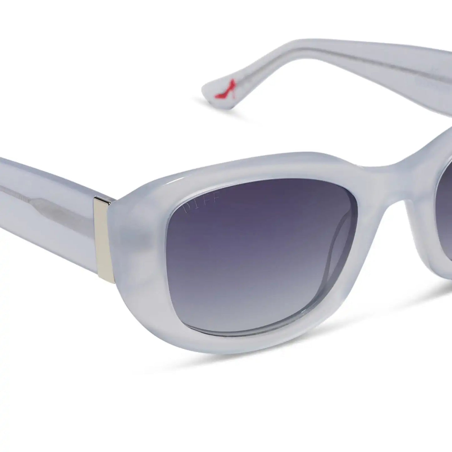 MIRANDA - MILKY WHITE + GREY GRADIENT + POLARIZED SUNGLASSES