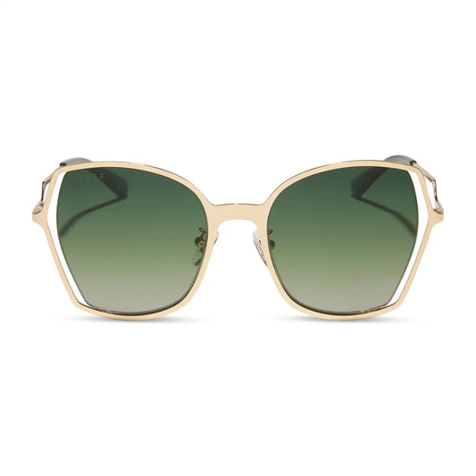 DONNA III - GOLD + COOL MATCHA GRADIENT + POLARIZED SUNGLASSES