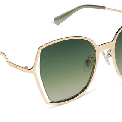 DONNA III - GOLD + COOL MATCHA GRADIENT + POLARIZED SUNGLASSES