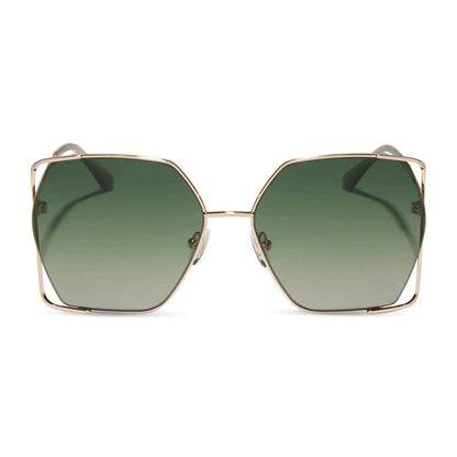 DONNA IV - BRUSHED CHAMPAGNE + COOL MATCHA GRADIENT + POLARIZED SUNGLASSES