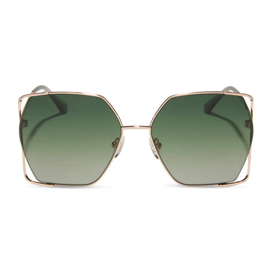 DONNA IV - BRUSHED CHAMPAGNE + COOL MATCHA GRADIENT + POLARIZED SUNGLASSES