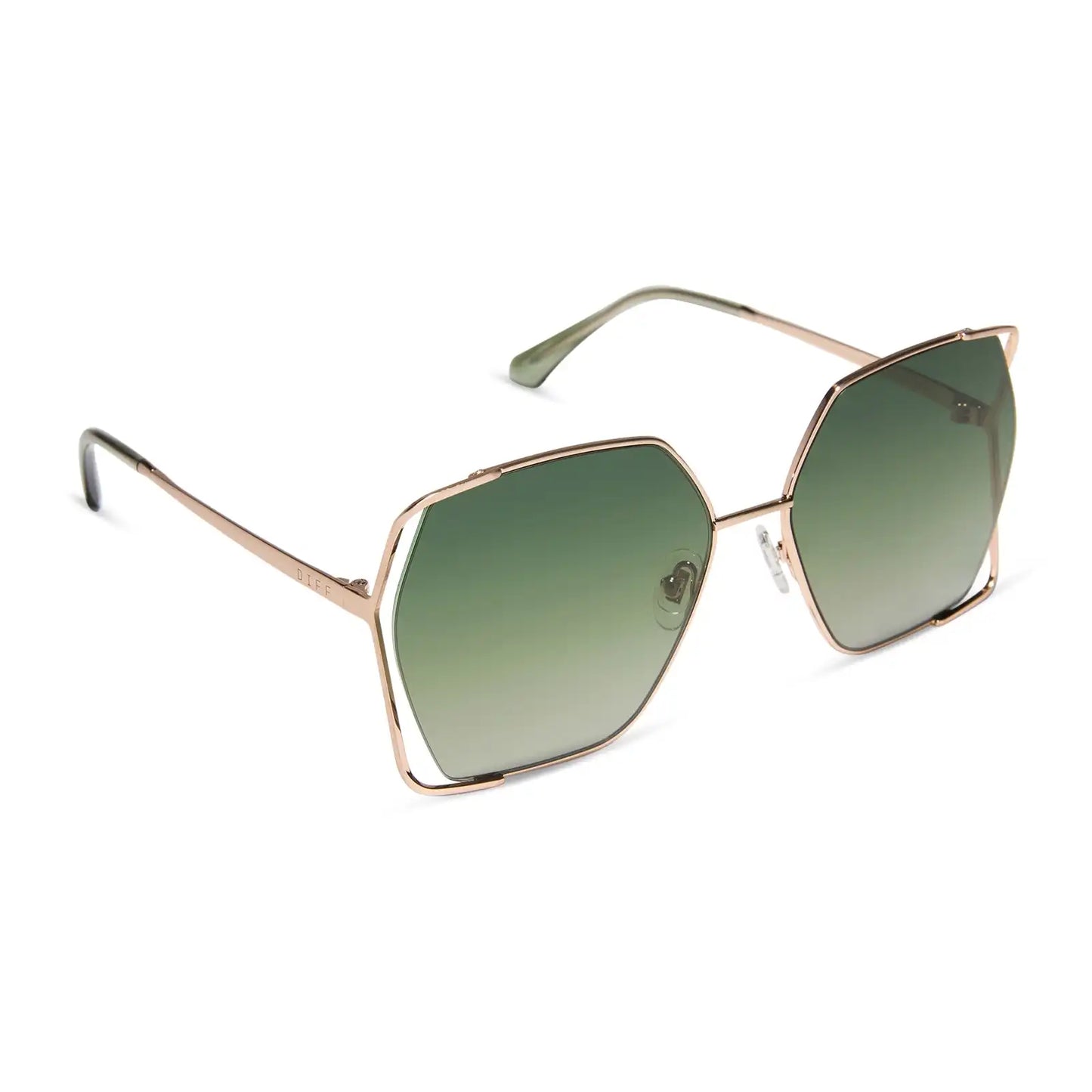 DONNA IV - BRUSHED CHAMPAGNE + COOL MATCHA GRADIENT + POLARIZED SUNGLASSES