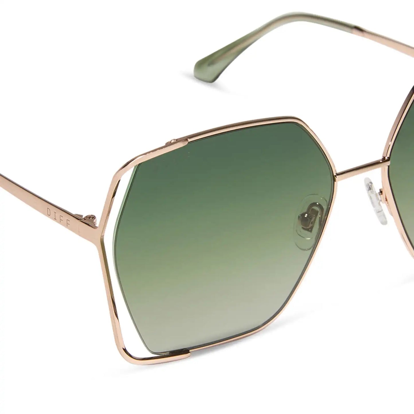 DONNA IV - BRUSHED CHAMPAGNE + COOL MATCHA GRADIENT + POLARIZED SUNGLASSES