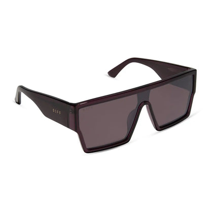 ELECTRA - AUBERGINE + AUBERGINE + SILVER FLASH SUNGLASSES