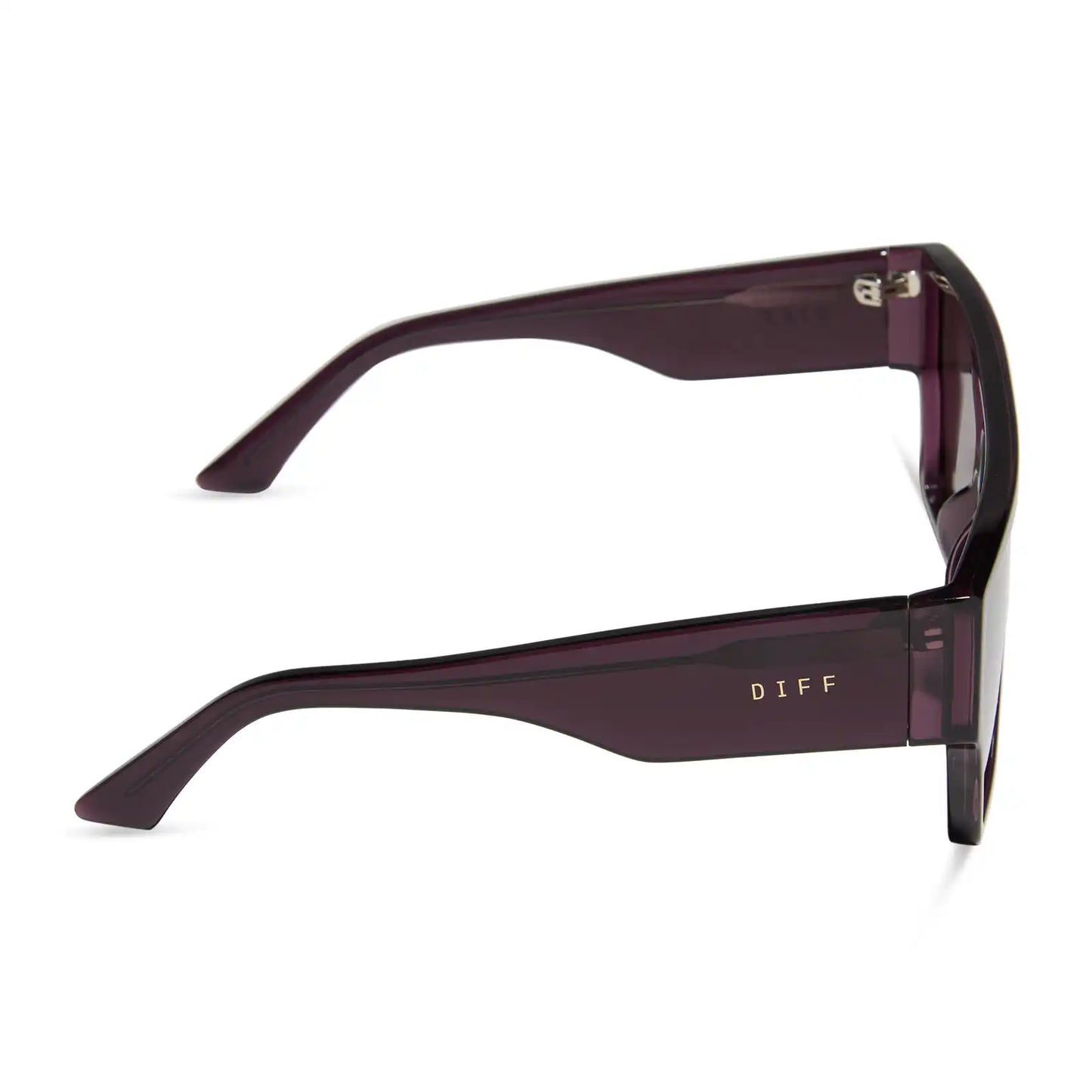 ELECTRA - AUBERGINE + AUBERGINE + SILVER FLASH SUNGLASSES