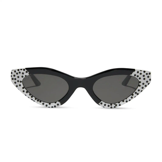 EMILY CAT EYE - MIDNIGHT POLKA DOT + CHIC GREY SUNGLASSES
