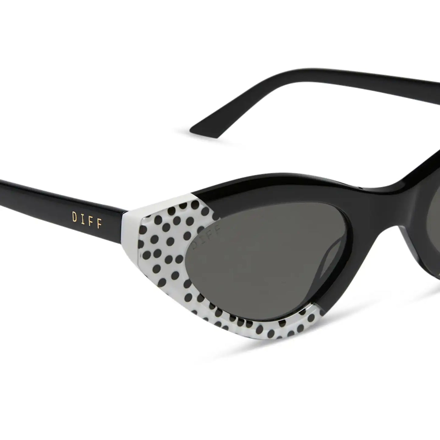 EMILY CAT EYE - MIDNIGHT POLKA DOT + CHIC GREY SUNGLASSES