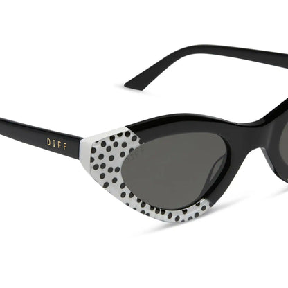 EMILY CAT EYE - MIDNIGHT POLKA DOT + CHIC GREY SUNGLASSES