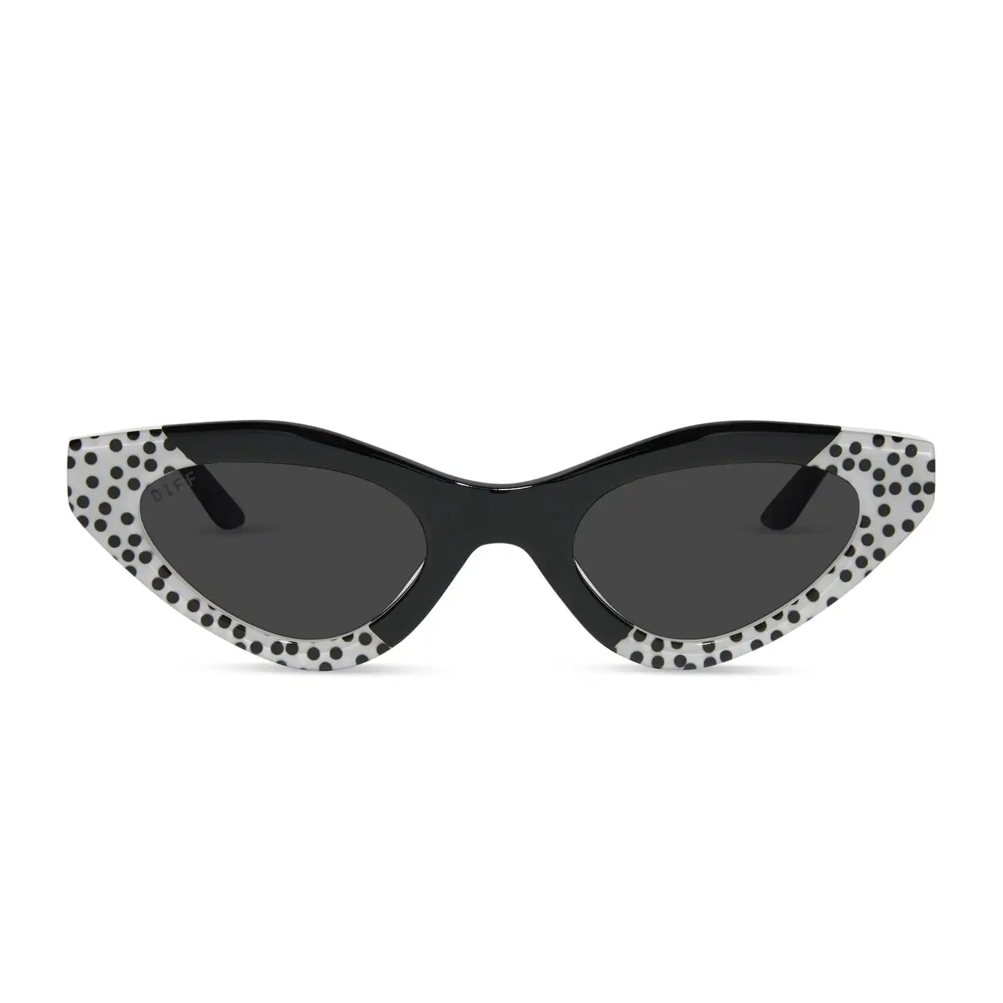EMILY CAT EYE - MIDNIGHT POLKA DOT + GLASSES