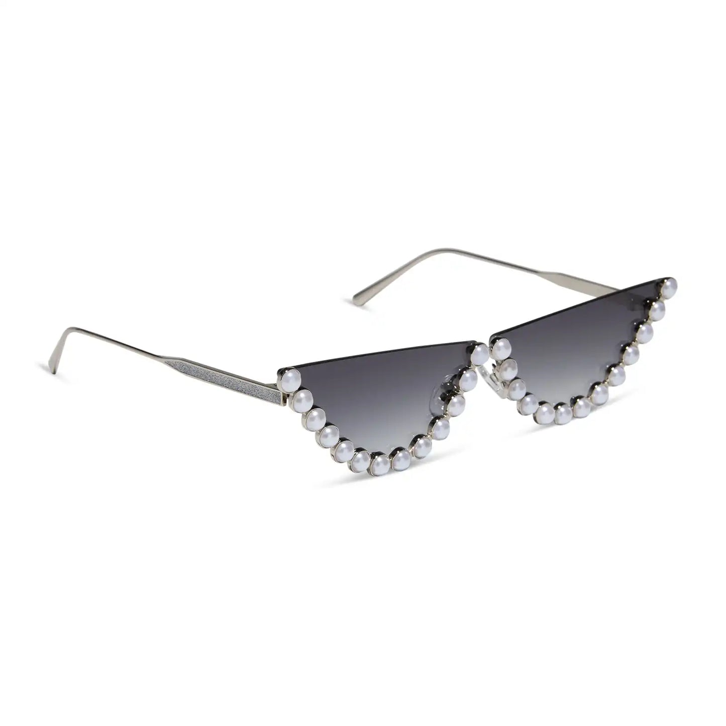 MINDY CAT EYE - CHAMPAGNE PEARL + GREY GRADIENT SUNGLASSES