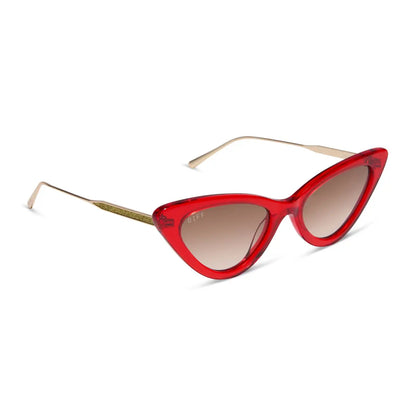 MINDY CAT EYE - ROUGE VOGUE + WARM BROWN GRADIENT SUNGLASSES