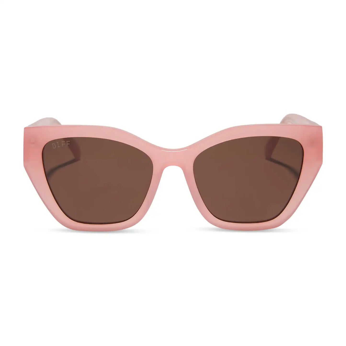 EVIE - PEACH + BROWN + POLARIZED SUNGLASSES