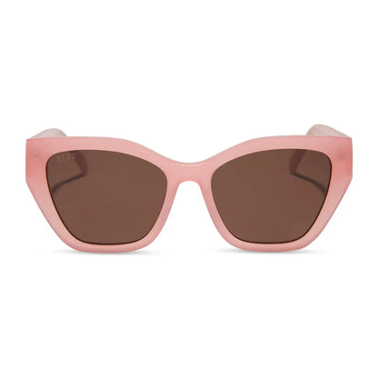 EVIE - PEACH + BROWN + POLARIZED SUNGLASSES