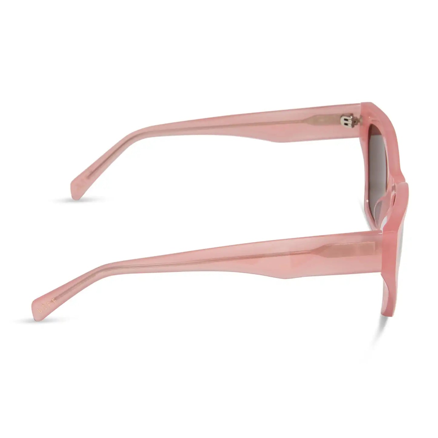 EVIE - PEACH + BROWN + POLARIZED SUNGLASSES