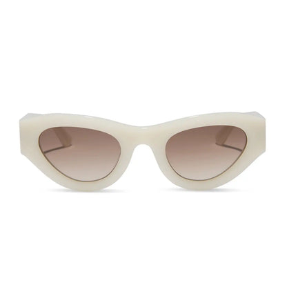LUCY - MERINGUE + BROWN GRADIENT SUNGLASSES