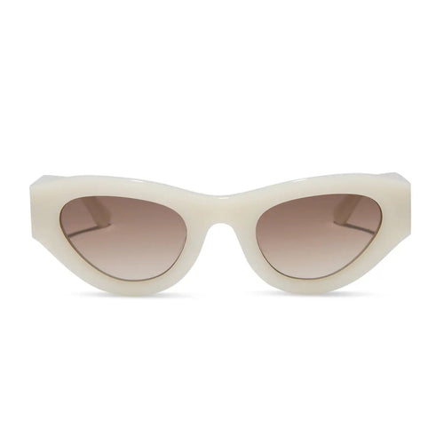 LUCY - MERINGUE + BROWN GRADIENT SUNGLASSES