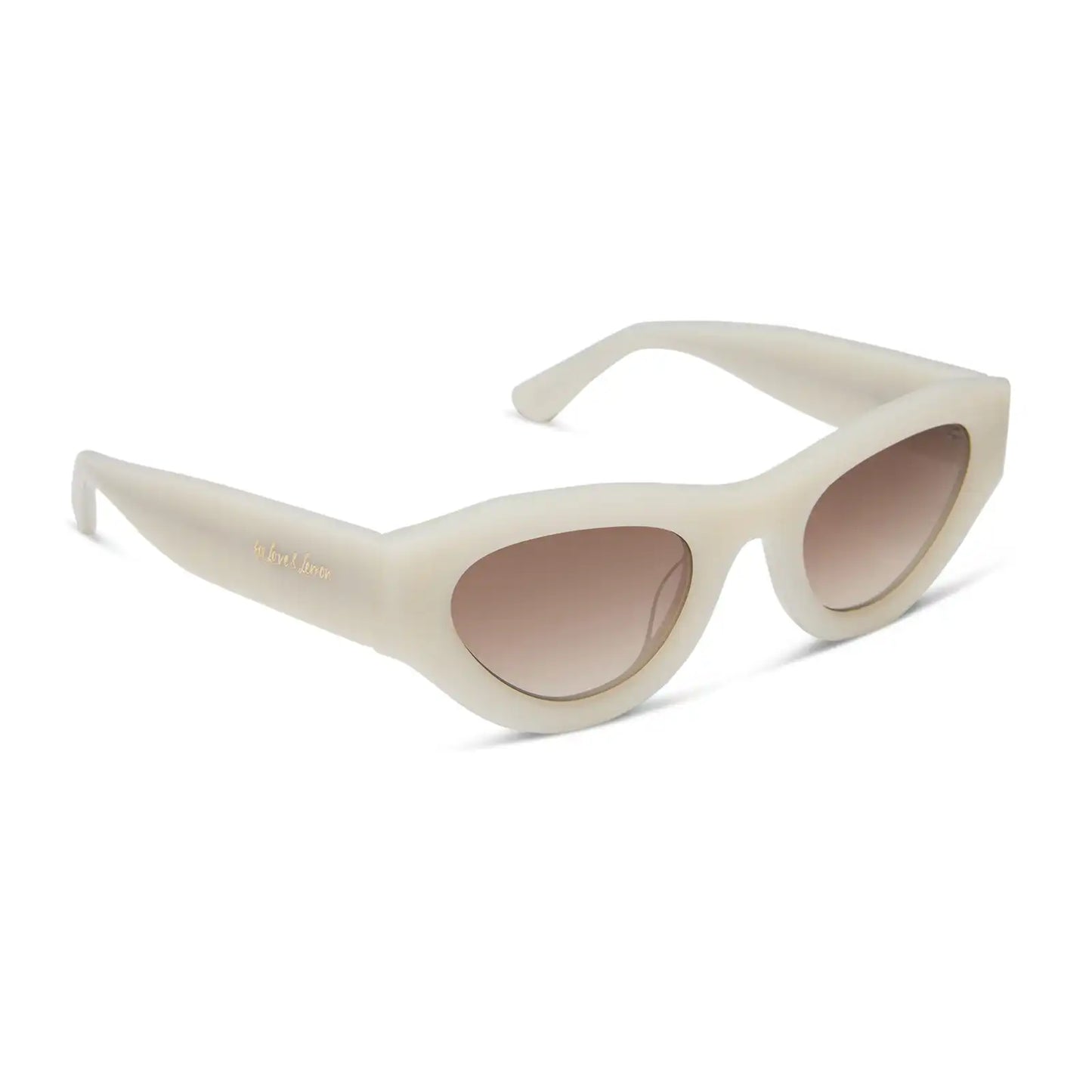 LUCY - MERINGUE + BROWN GRADIENT SUNGLASSES