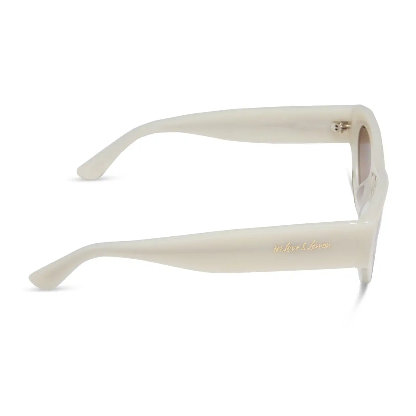 LUCY - MERINGUE + BROWN GRADIENT SUNGLASSES