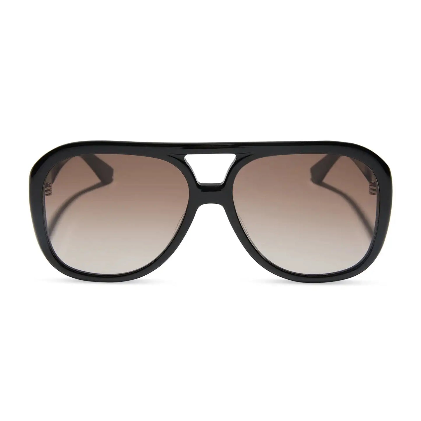PAULINE - BLACK + BROWN GRADIENT SUNGLASSES