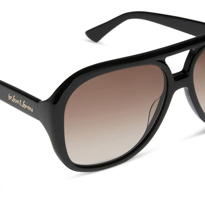 PAULINE - BLACK + BROWN GRADIENT SUNGLASSES