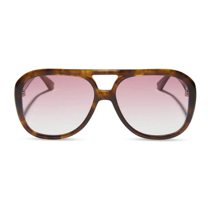PAULINE - HONEY TORTOISE + ROSE GRADIENT SUNGLASSES