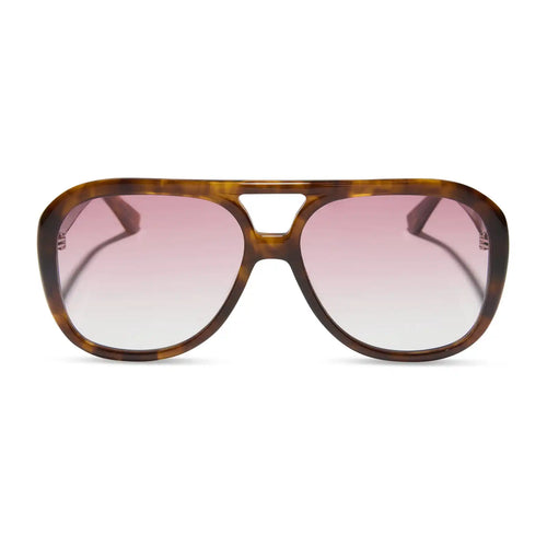 PAULINE - HONEY TORTOISE + ROSE GRADIENT SUNGLASSES