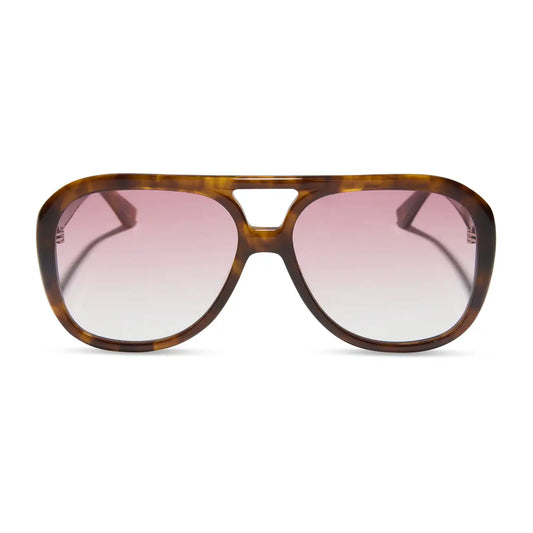 PAULINE - HONEY TORTOISE + ROSE GRADIENT SUNGLASSES