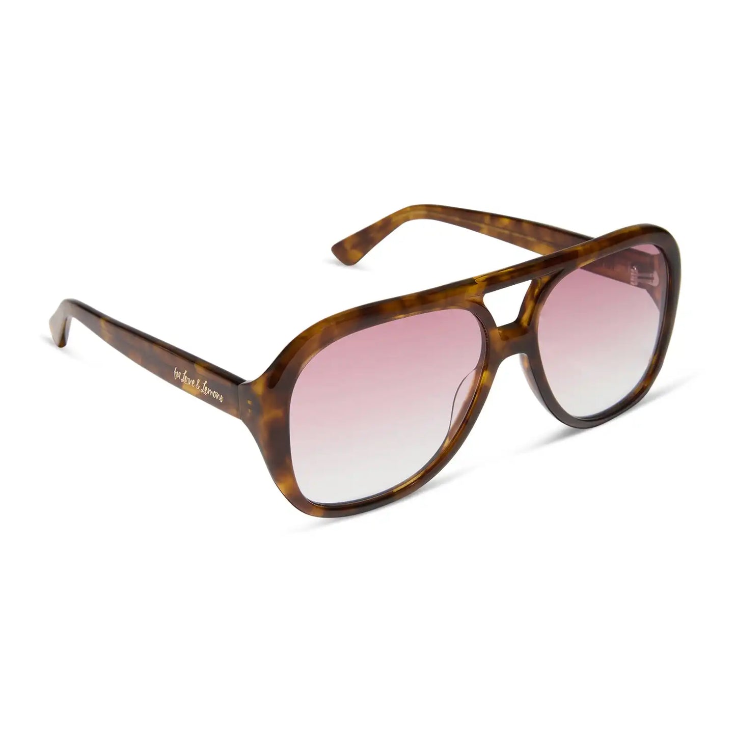 PAULINE - HONEY TORTOISE + ROSE GRADIENT SUNGLASSES