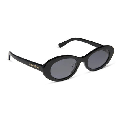 SABRINA - BLACK + GREY + POLARIZED SUNGLASSES