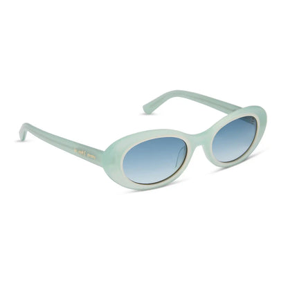 SABRINA - PASTEL SAGE + BLUE GRADIENT SUNGLASSES