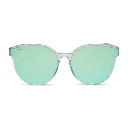 GEMMA - OPALESCENT TURQUOISE + TURQUOISE ICE MIRROR SUNGLASSES