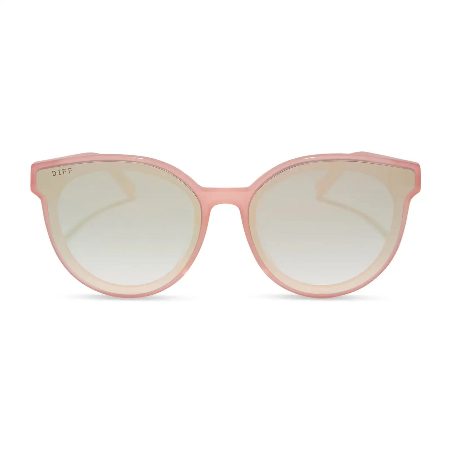 GEMMA - PEACH + COOL MATCHA GRADIENT MIRROR SUNGLASSES