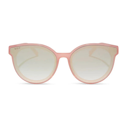 GEMMA - PEACH + COOL MATCHA GRADIENT MIRROR SUNGLASSES