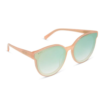 GEMMA - PEACH + COOL MATCHA GRADIENT MIRROR SUNGLASSES