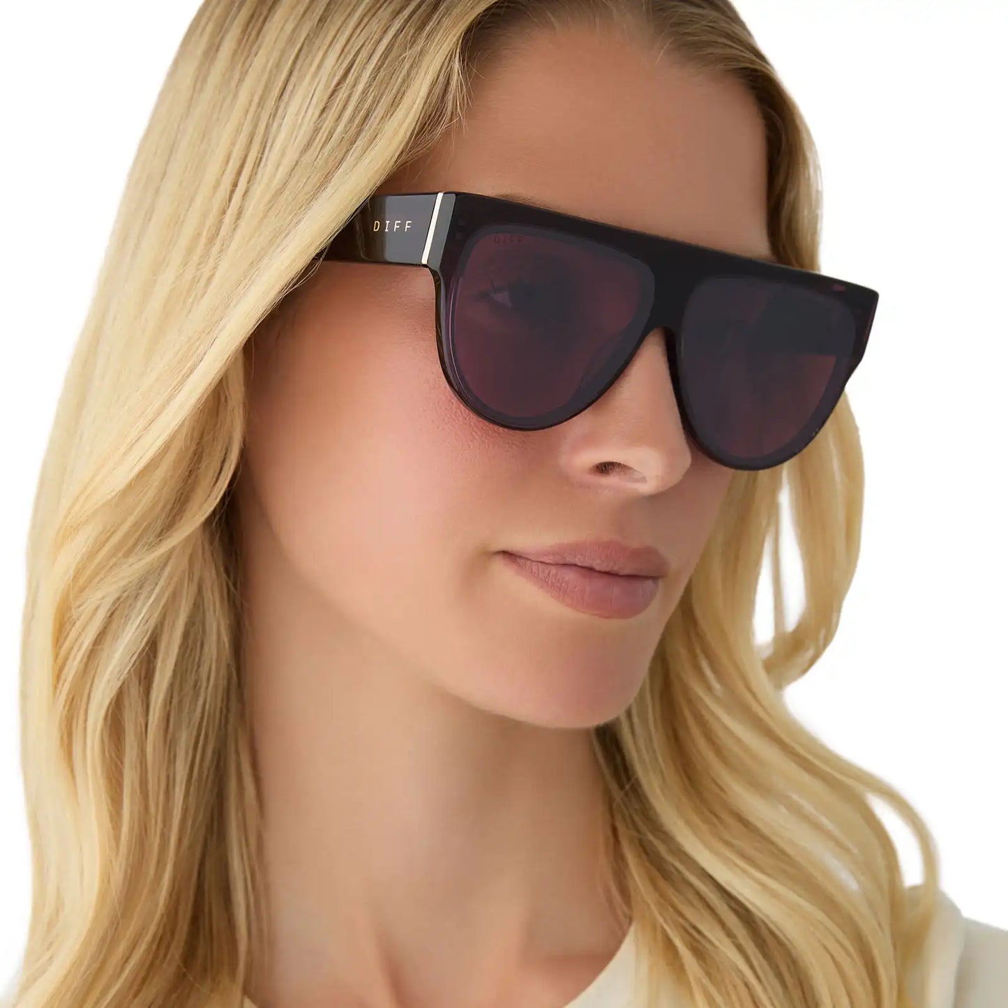 GEORGIE - AUBERGINE + AUBERGINE + SILVER FLASH SUNGLASSES