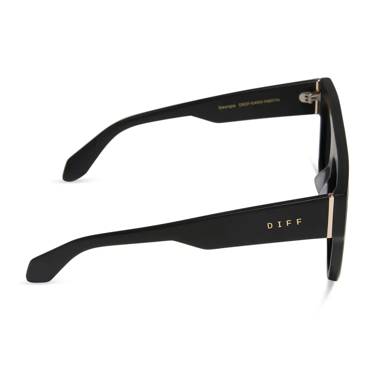 GEORGIE - MATTE BLACK + RED HOT SUMMER MIRROR SUNGLASSES