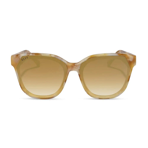 GIA - GILDED TORTOISE + BROWN GRADIENT + LIGHT GOLD FLASH SUNGLASSES