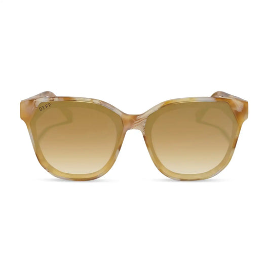 GIA - GILDED TORTOISE + BROWN GRADIENT + LIGHT GOLD FLASH SUNGLASSES