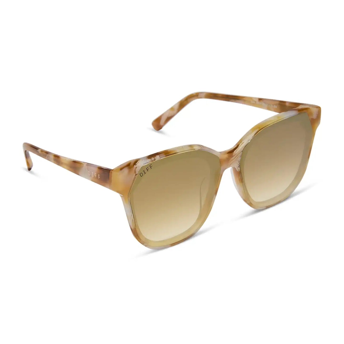 GIA - GILDED TORTOISE + BROWN GRADIENT + LIGHT GOLD FLASH SUNGLASSES