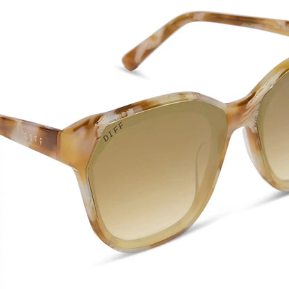 GIA - GILDED TORTOISE + BROWN GRADIENT + LIGHT GOLD FLASH SUNGLASSES