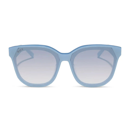 GIA - LIGHT BLUE + SLATE GRADIENT FLASH SUNGLASSES