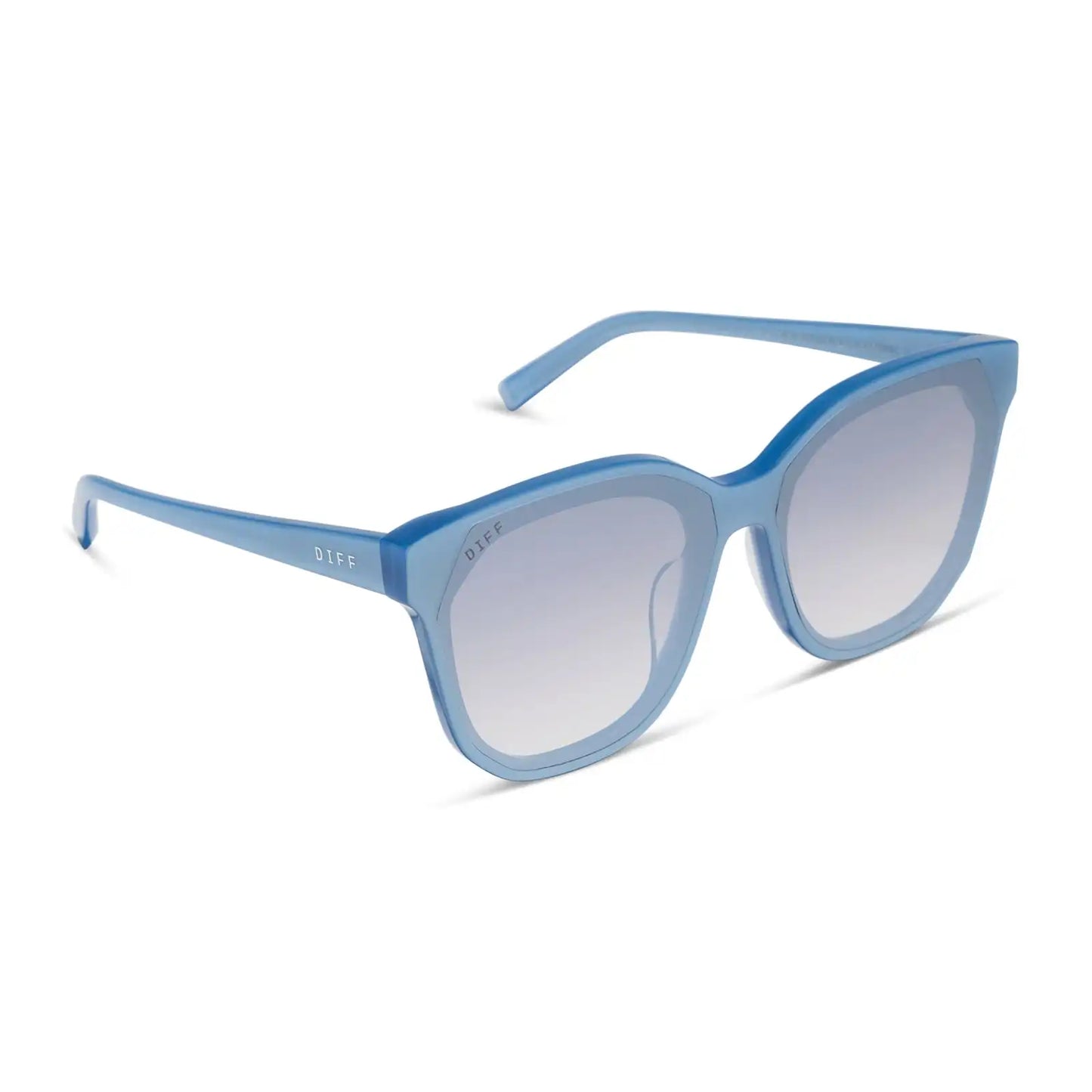 GIA - LIGHT BLUE + SLATE GRADIENT FLASH SUNGLASSES