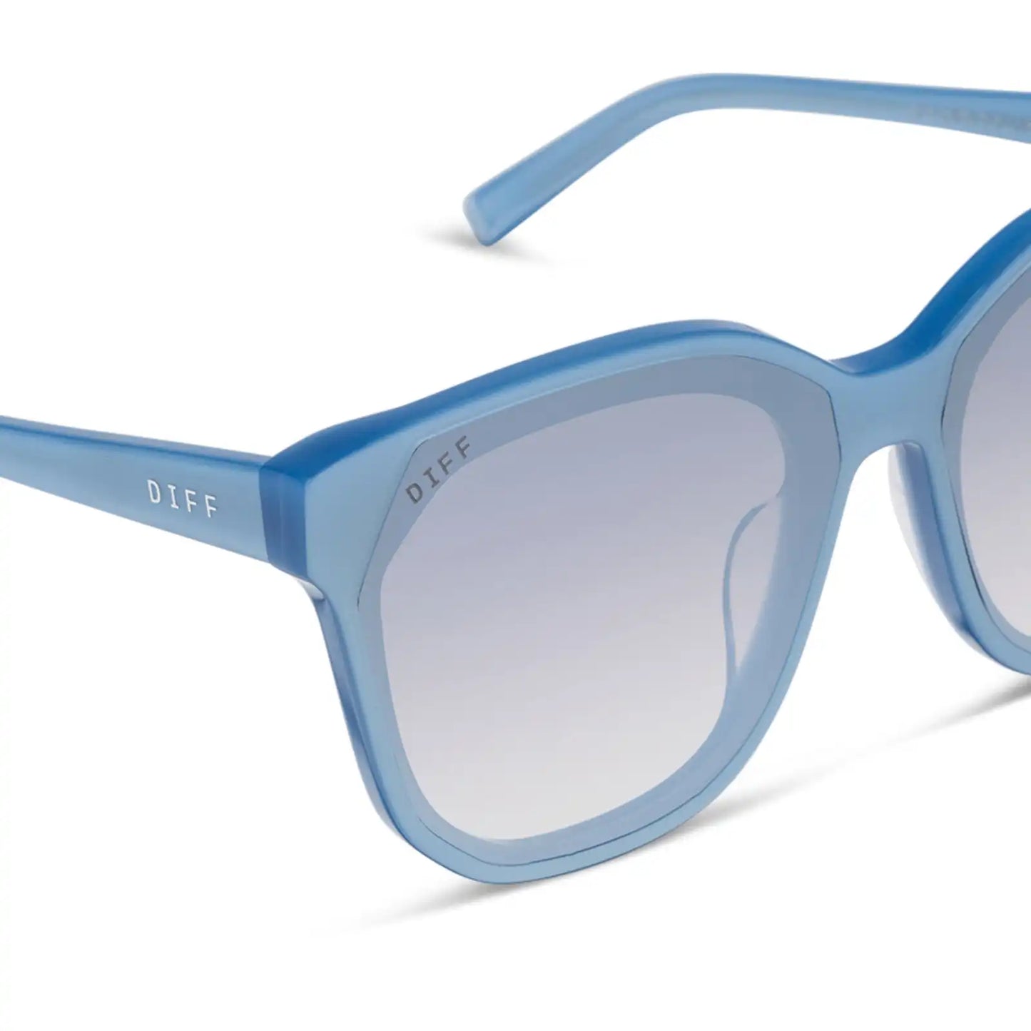 GIA - LIGHT BLUE + SLATE GRADIENT FLASH SUNGLASSES